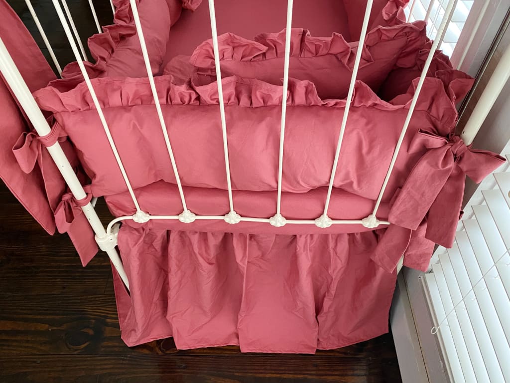 Blush Pink Baby Girl Crib Bedding Set