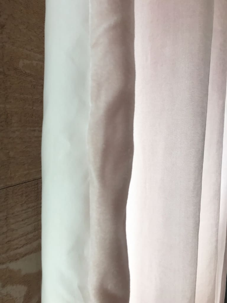 Blush Pink Silk Velvet Curtains handmade heirloom nursery - High Cotton Textile