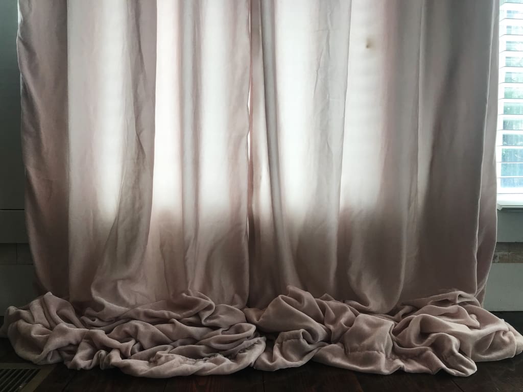 Blush Pink Silk Velvet Curtains handmade heirloom nursery - High Cotton Textile