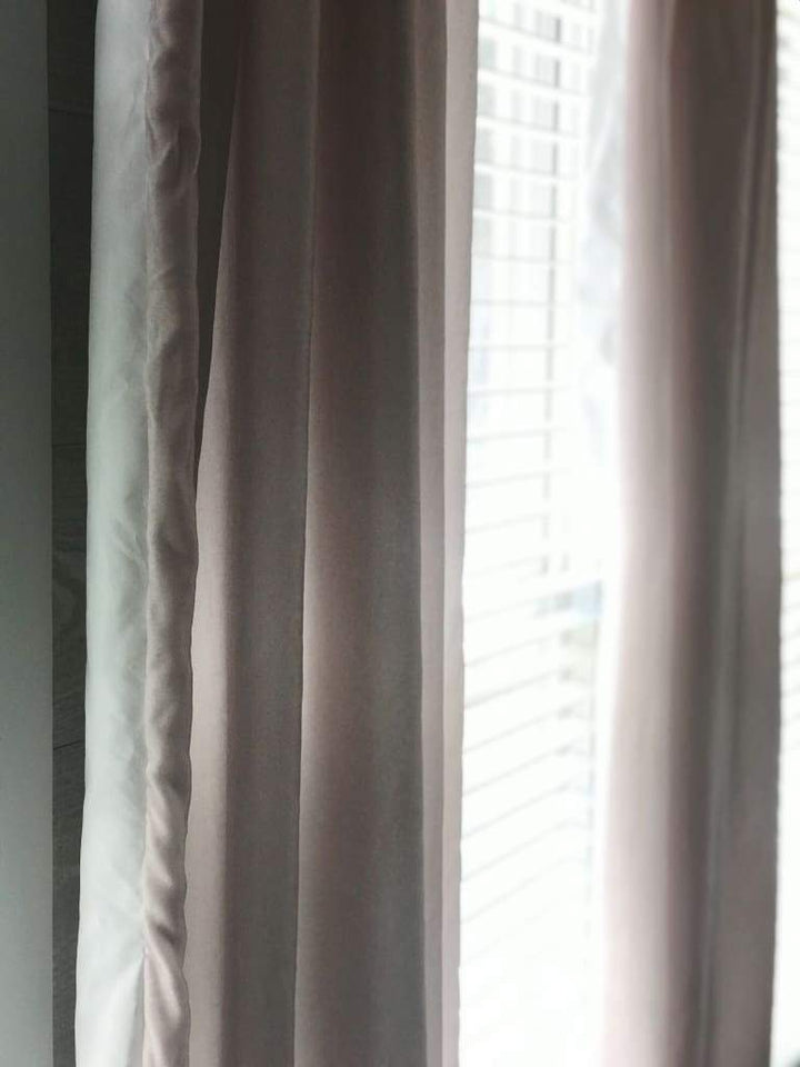 Blush Pink Silk Velvet Curtains handmade heirloom nursery - High Cotton Textile