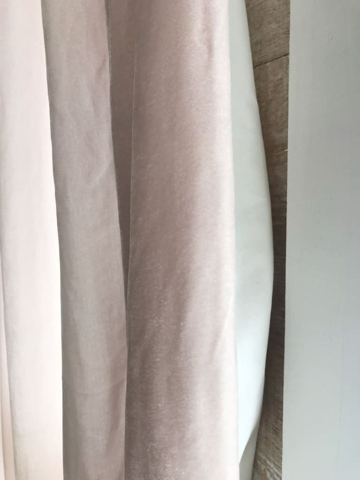 Blush Pink Silk Velvet Curtains handmade heirloom nursery - High Cotton Textile