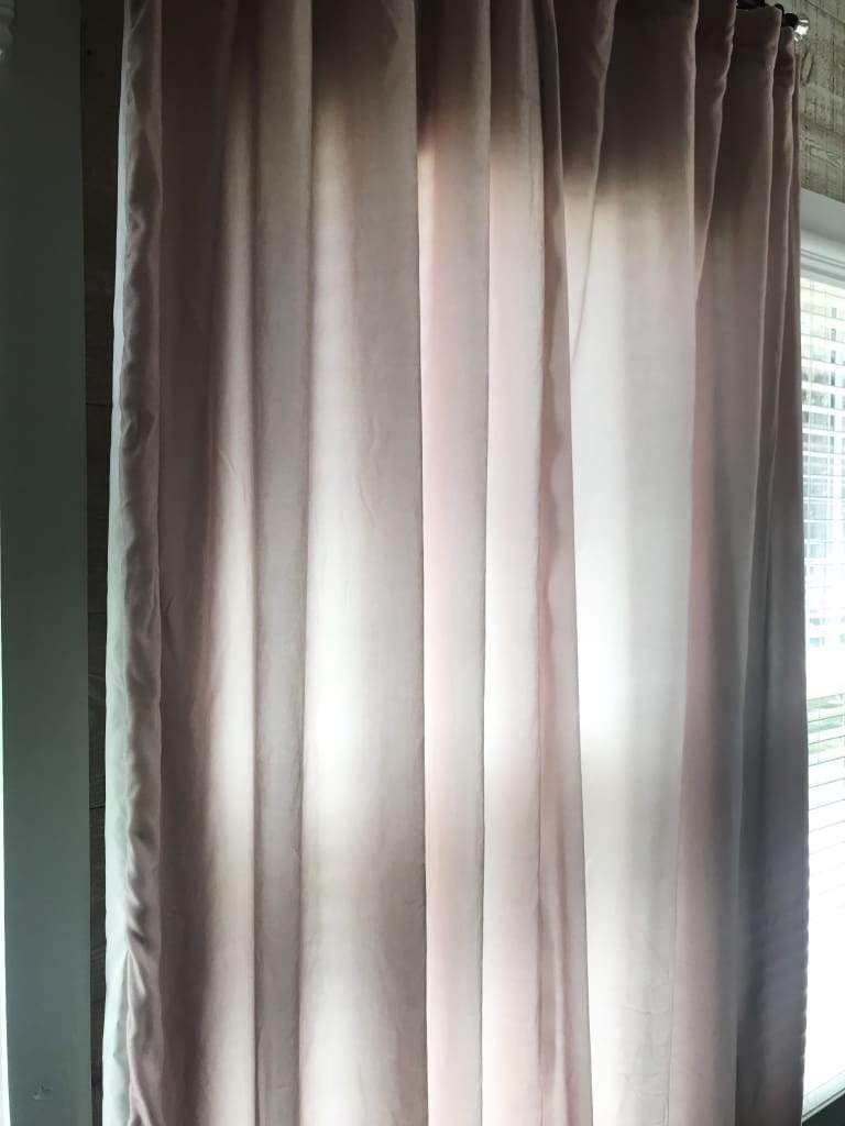 Blush Pink Silk Velvet Curtains handmade heirloom nursery - High Cotton Textile