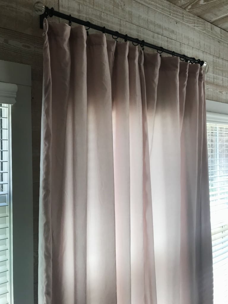 Blush Pink Silk Velvet Curtains handmade heirloom nursery - High Cotton Textile