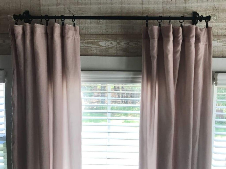 Blush Pink | Silk Velvet Curtains
