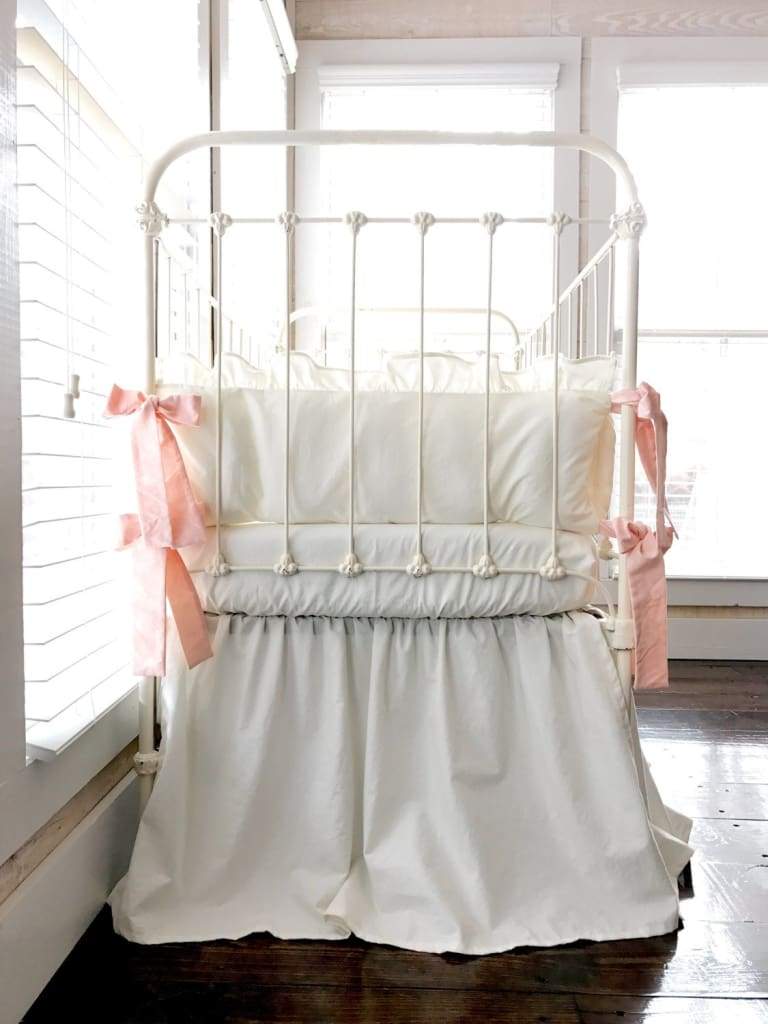 Porcelain + Ballet Slipper | Farmhouse Crib Bedding Set