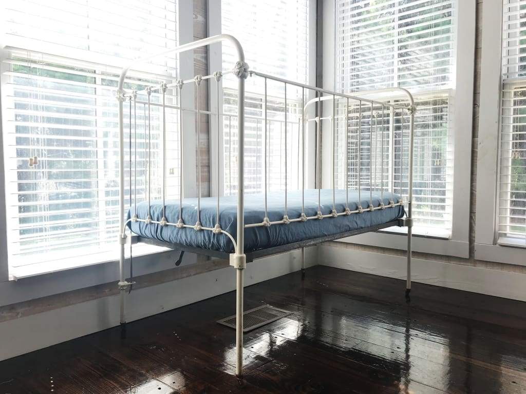 Denim Chambray Fitted Crib Sheet handmade heirloom nursery - High Cotton Textile