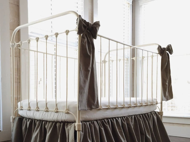 Elephant Large Crib Bow handmade heirloom nursery - High Cotton Textile