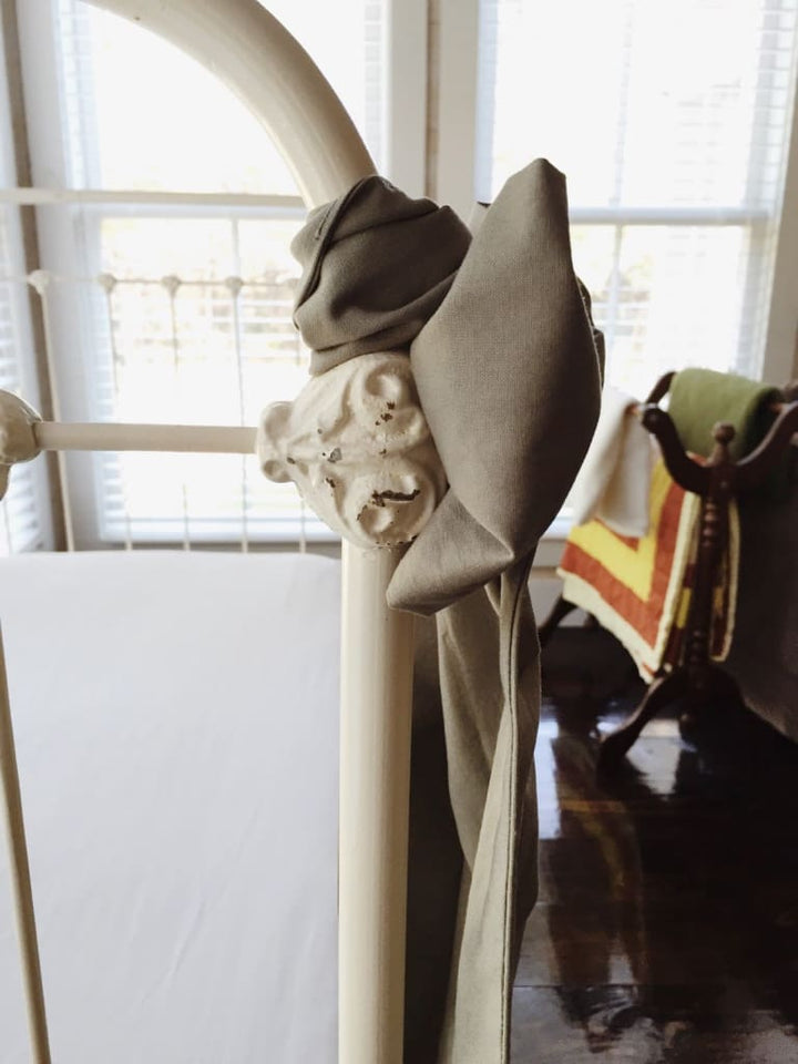 Elephant Large Crib Bow handmade heirloom nursery - High Cotton Textile