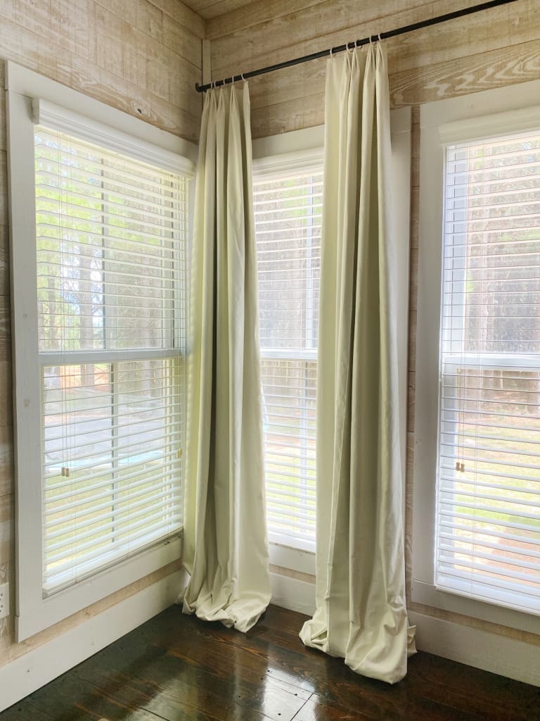 Euro Pleat Blackout Curtain Panels handmade heirloom nursery - High Cotton Textile