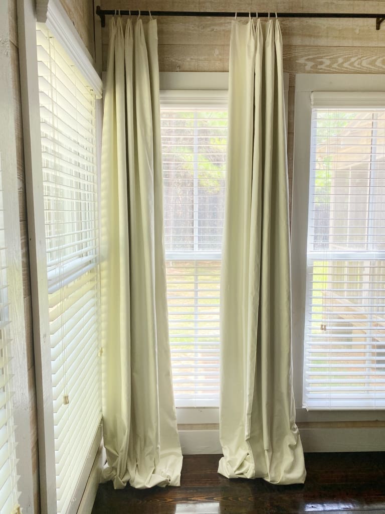 Euro Pleat Blackout Curtain Panels handmade heirloom nursery - High Cotton Textile