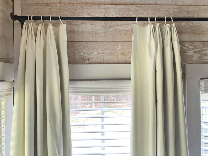 Euro Pleat Blackout Curtain Panels handmade heirloom nursery - High Cotton Textile