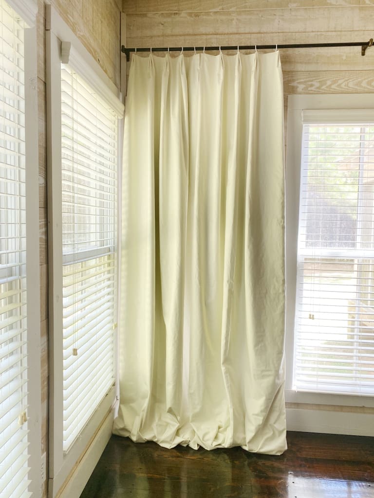 Euro Pleat Blackout Curtain Panels handmade heirloom nursery - High Cotton Textile