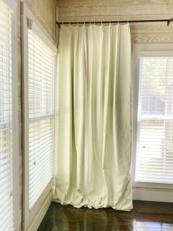 Euro Pleat Blackout Curtain Panels handmade heirloom nursery - High Cotton Textile