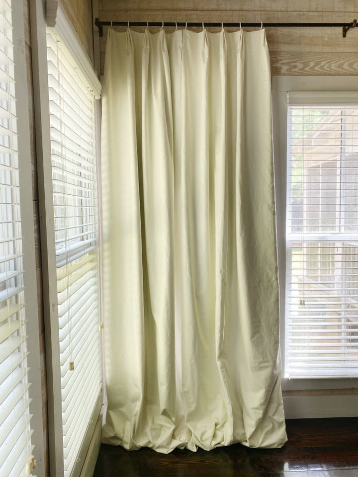 Euro Pleat Blackout Curtain Panels handmade heirloom nursery - High Cotton Textile