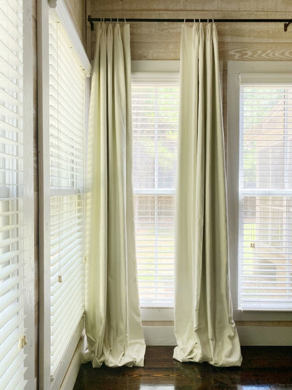 Euro pleat blackout nursery curtain panels