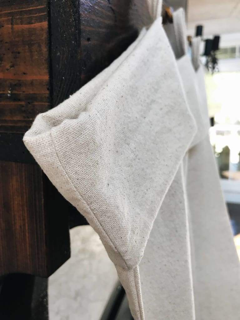 Farmhouse Christmas Stockings handmade heirloom nursery - High Cotton Textile