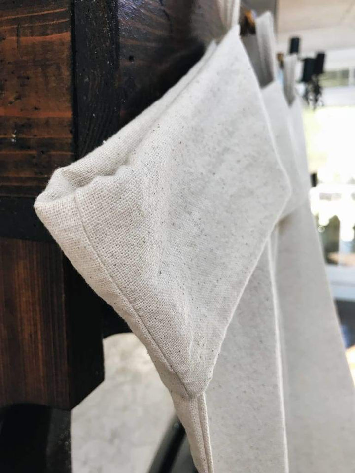 Farmhouse Christmas Stockings handmade heirloom nursery - High Cotton Textile