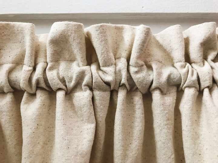 Farmhouse Ruffle Cafe Curtains handmade heirloom nursery - High Cotton Textile
