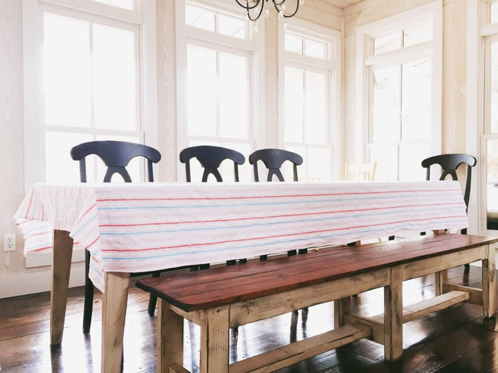 Farmhouse Tablecloth handmade heirloom nursery - High Cotton Textile