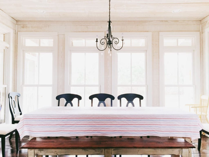 Farmhouse Tablecloth handmade heirloom nursery - High Cotton Textile