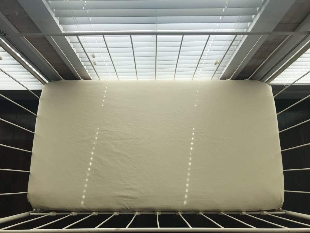 Fig Tree Cream Fitted Crib Sheet handmade heirloom nursery - High Cotton Textile