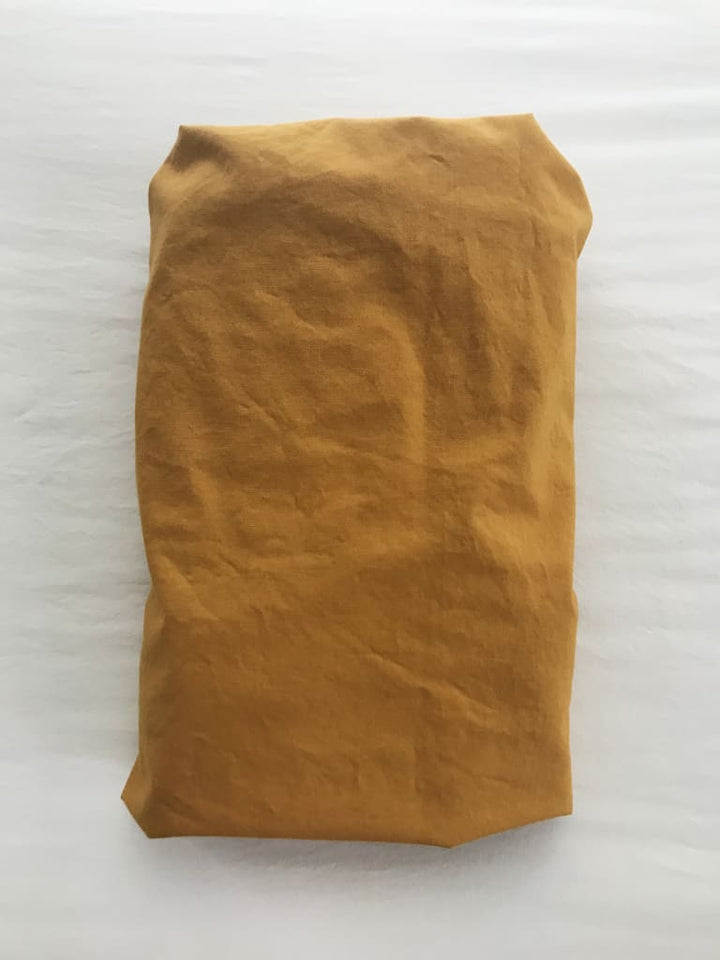 Gold Fitted Crib Sheet handmade heirloom nursery - High Cotton Textile