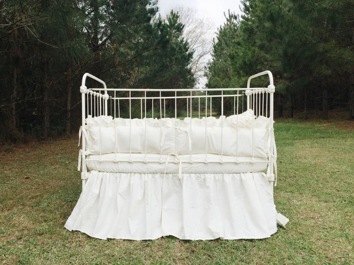 Ivory | Farmhouse Crib Bedding Set + Fitted Crib Sheets
