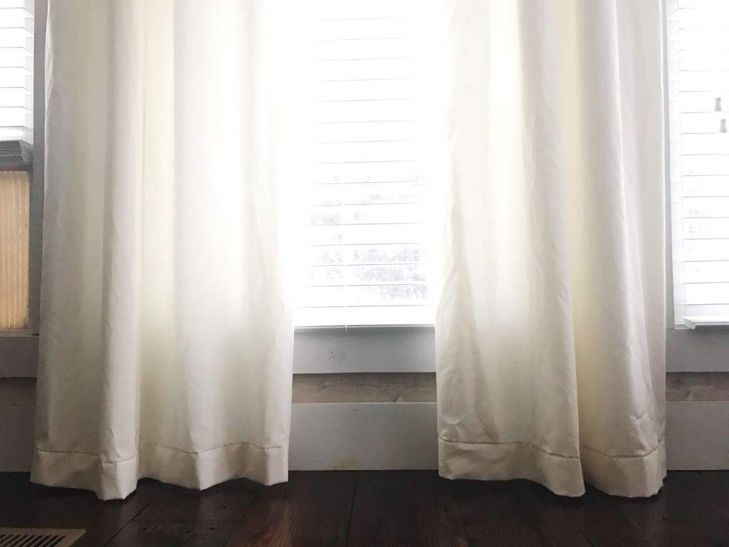 Ivory Farmhouse Curtains handmade heirloom nursery - High Cotton Textile