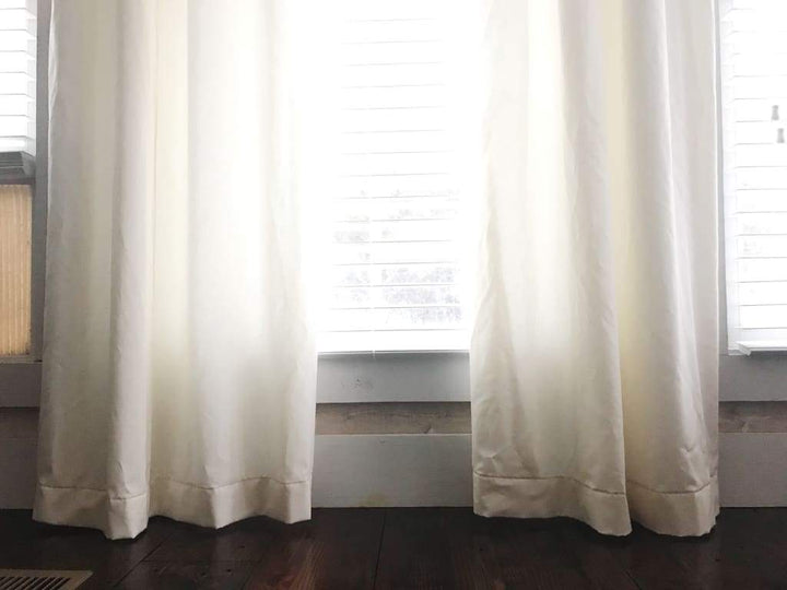 Ivory Farmhouse Curtains handmade heirloom nursery - High Cotton Textile
