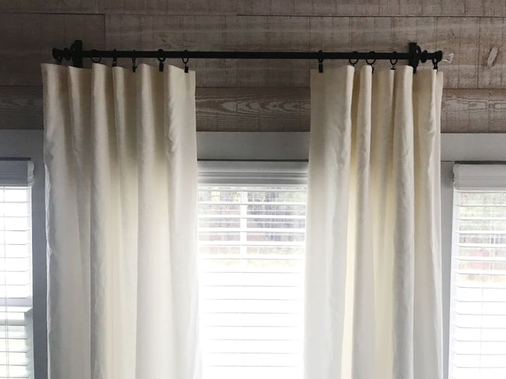 Ivory Farmhouse Curtains handmade heirloom nursery - High Cotton Textile