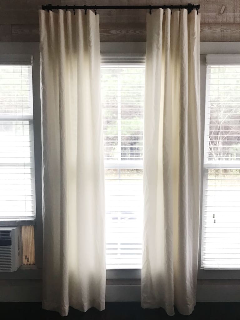 Ivory Farmhouse Curtains handmade heirloom nursery - High Cotton Textile