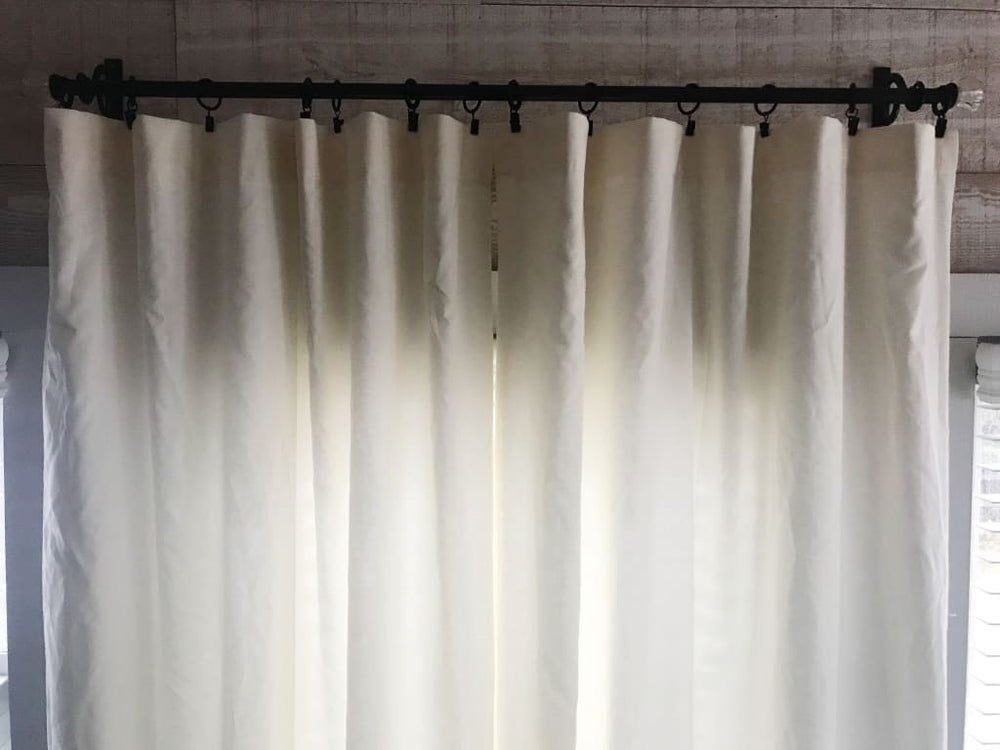 Ivory Farmhouse Curtains handmade heirloom nursery - High Cotton Textile