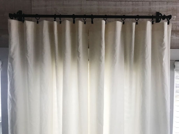 Ivory Farmhouse Curtains handmade heirloom nursery - High Cotton Textile