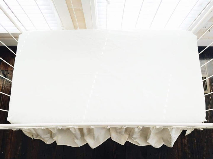 Ivory Fitted Crib Sheet handmade heirloom nursery - High Cotton Textile