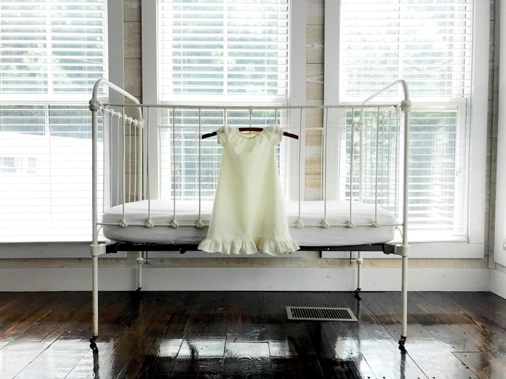 Ivory Newborn Daygown handmade heirloom nursery - High Cotton Textile