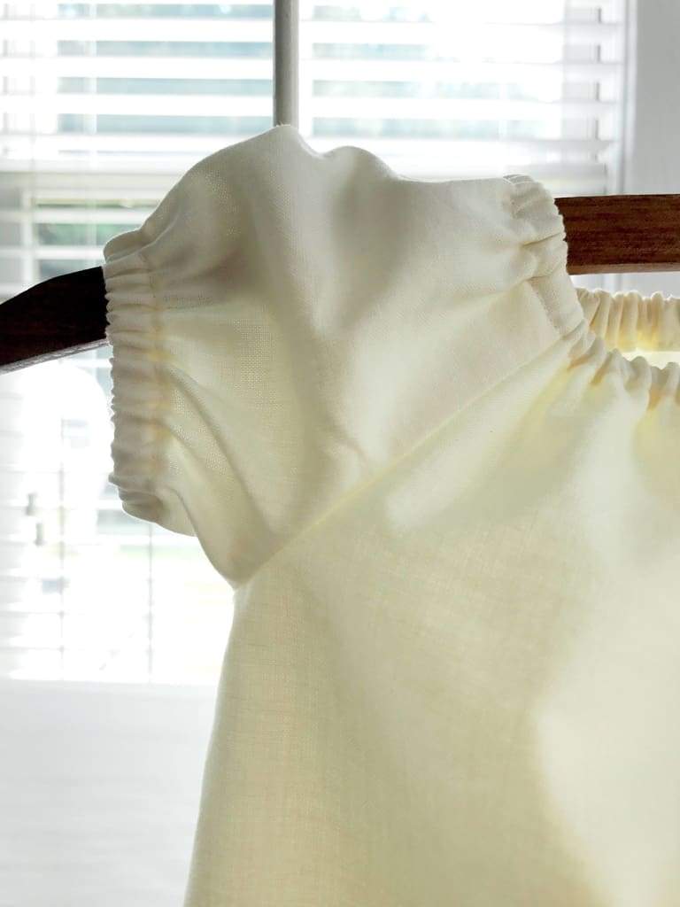 Ivory Newborn Daygown handmade heirloom nursery - High Cotton Textile