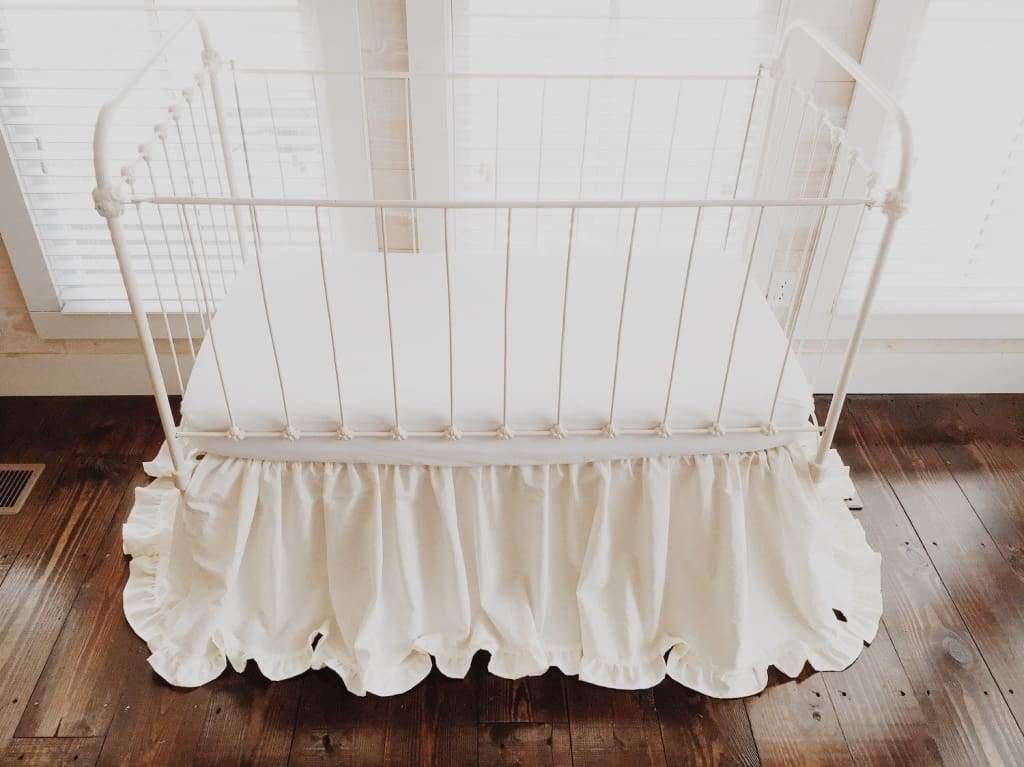 Ivory | Ruffled Crib Skirt