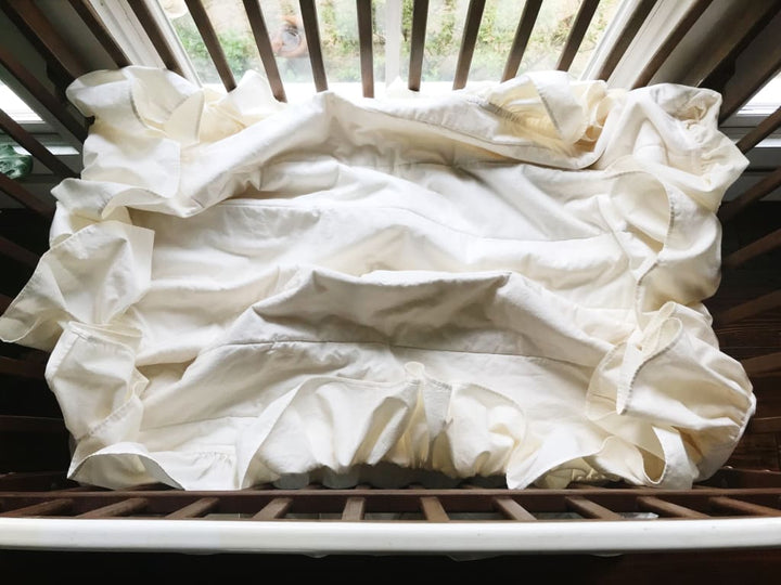 Ivory | Ruffled Handmade Baby Quilt