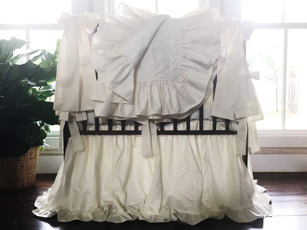 Mini ruffle crib skirt hotsell