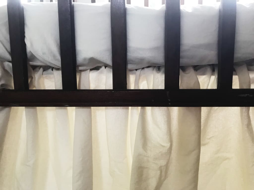 Ivory | Ruffled Mini Crib Skirt