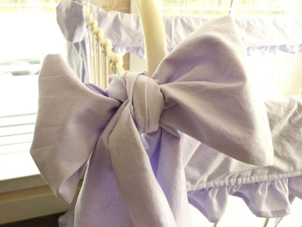 Lavender Large Crib Bow handmade heirloom nursery - High Cotton Textile