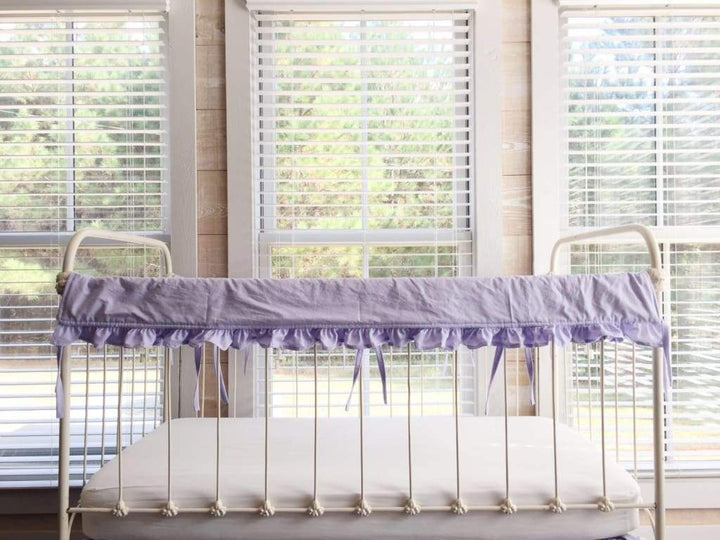 Lavender | Ruffled Crib Rail Cover