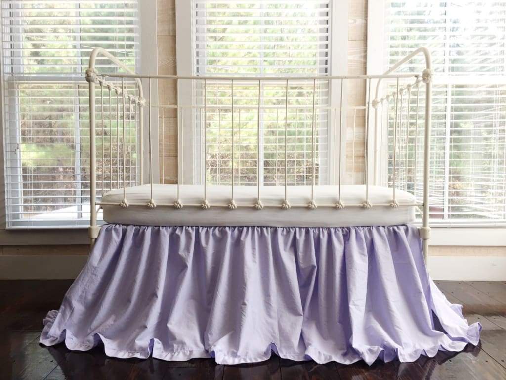 Lavender | Ruffled Crib Skirt