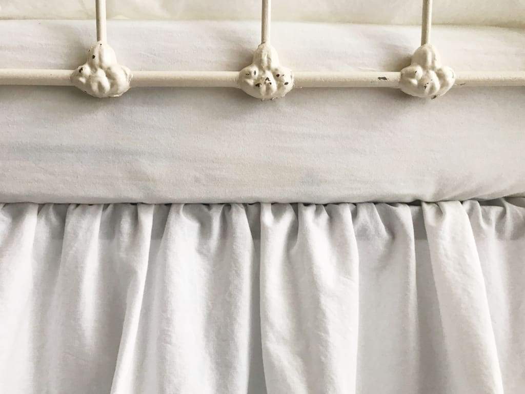 White | Ruffled Crib Skirt