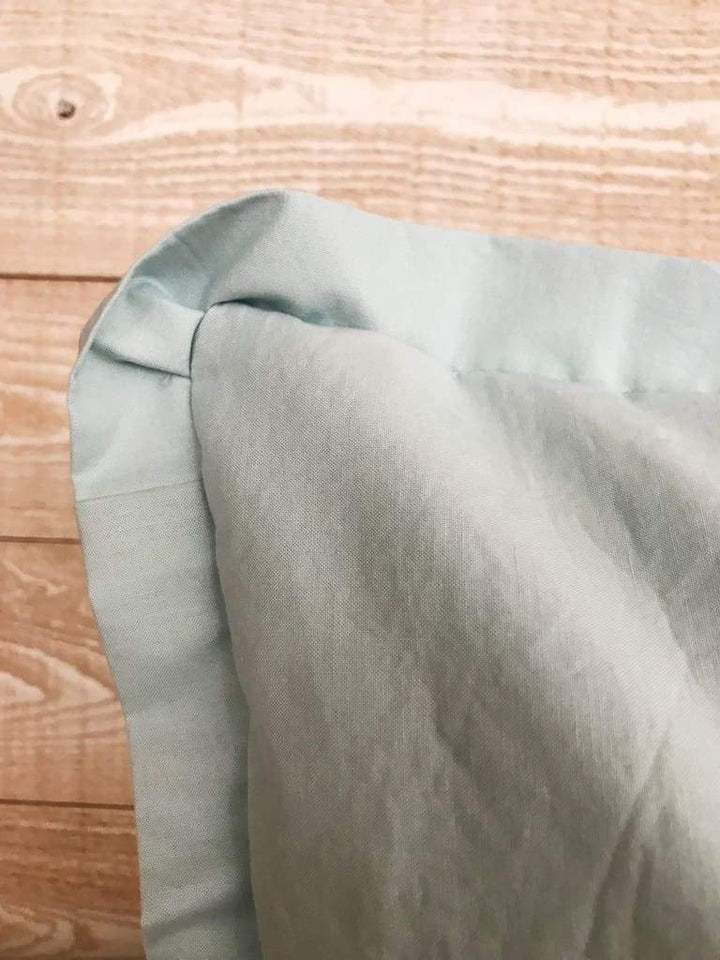 Mist 26x26 Tailored Euro Sham handmade heirloom nursery - High Cotton Textile