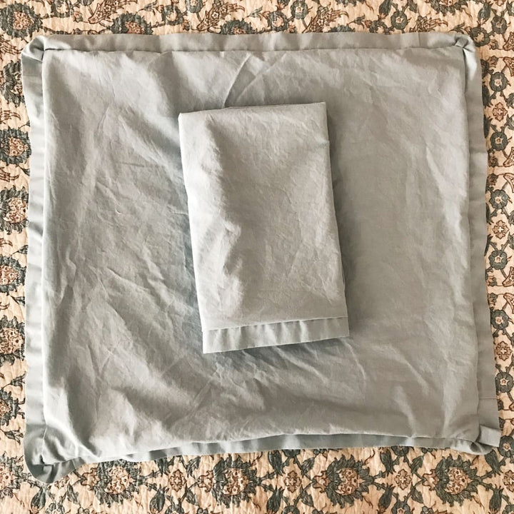 Mist 26x26 Tailored Euro Sham handmade heirloom nursery - High Cotton Textile