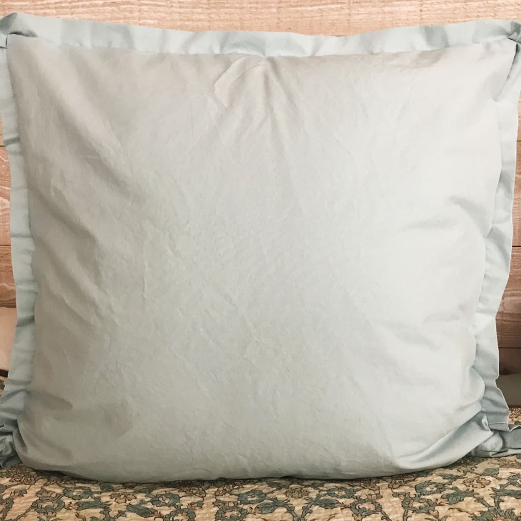 Mist 26x26 Tailored Euro Sham handmade heirloom nursery - High Cotton Textile