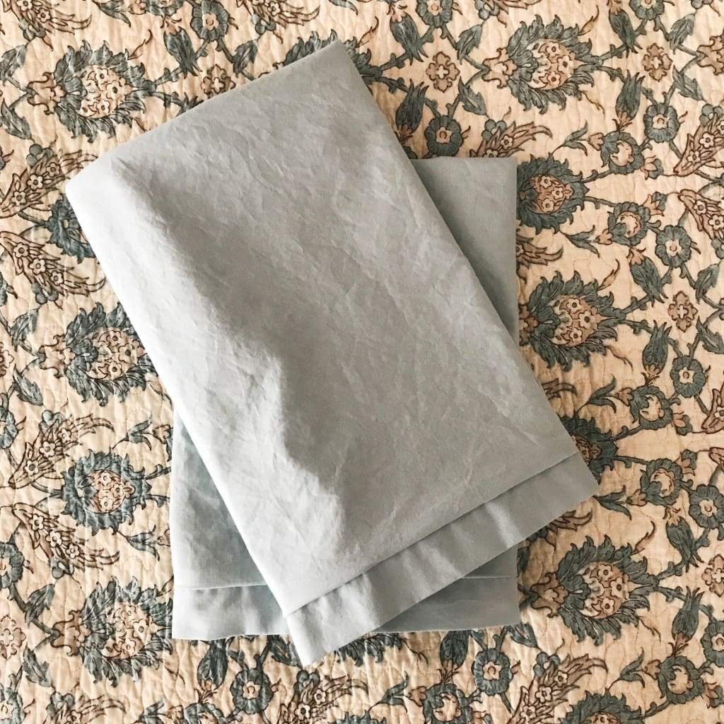 Mist 26x26 Tailored Euro Sham handmade heirloom nursery - High Cotton Textile