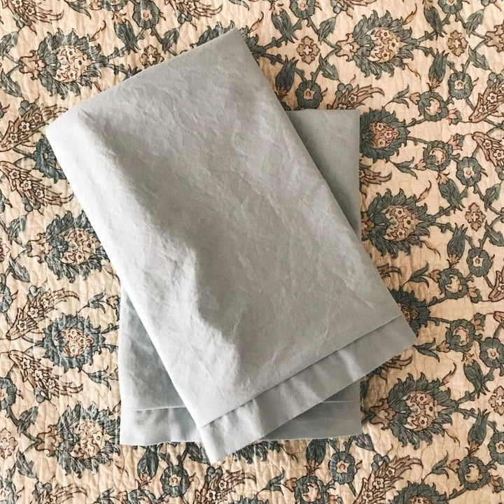 Mist 26x26 Tailored Euro Sham handmade heirloom nursery - High Cotton Textile