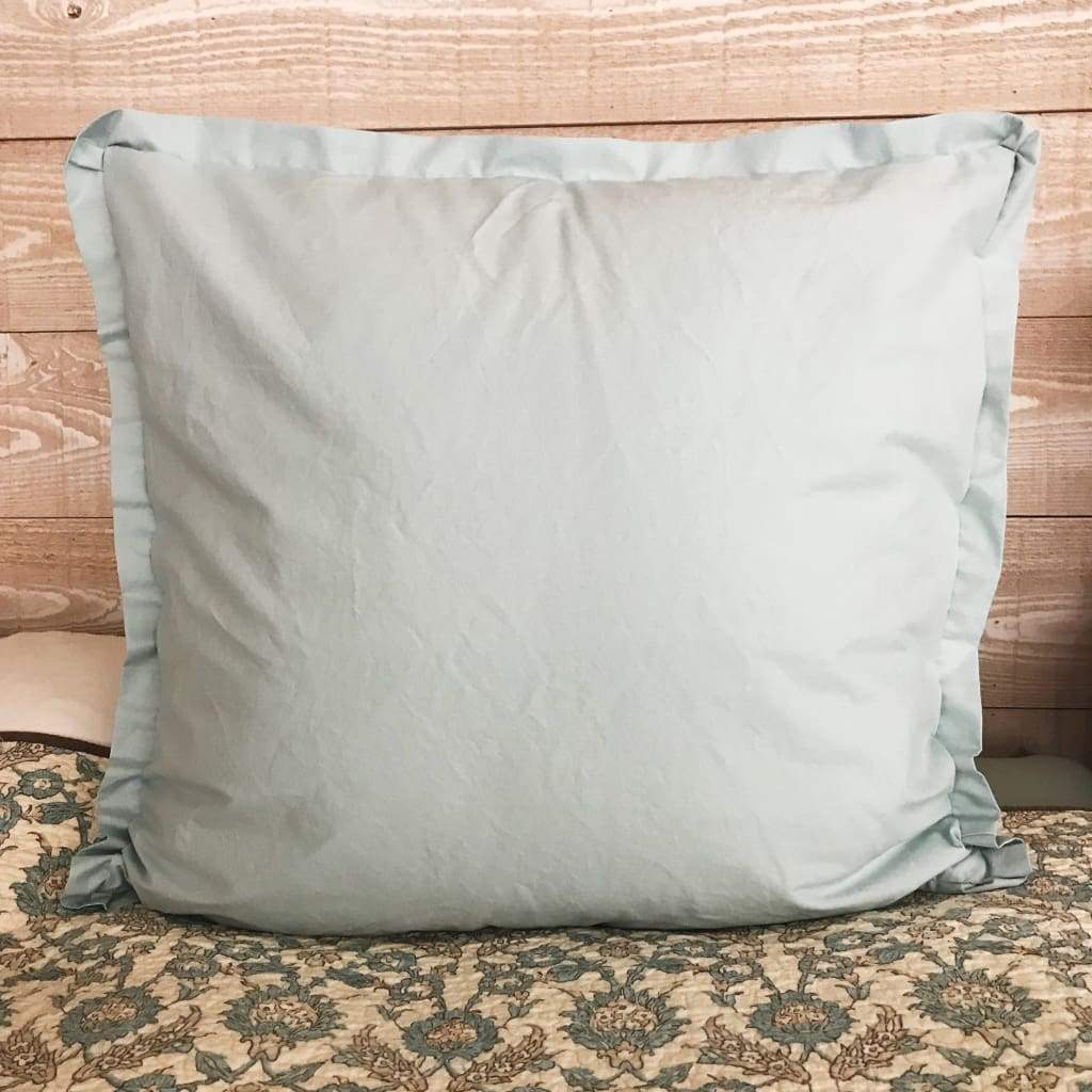 Mist 26x26 Tailored Euro Sham handmade heirloom nursery - High Cotton Textile